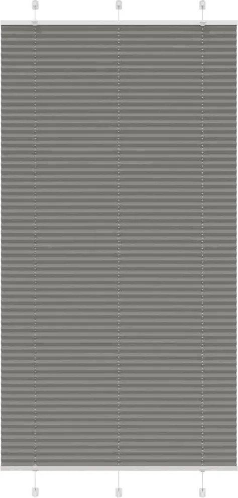 vidaXL Jaluzea plisată Antracit 110x200 cm Lățime țesătură 109,4 cm