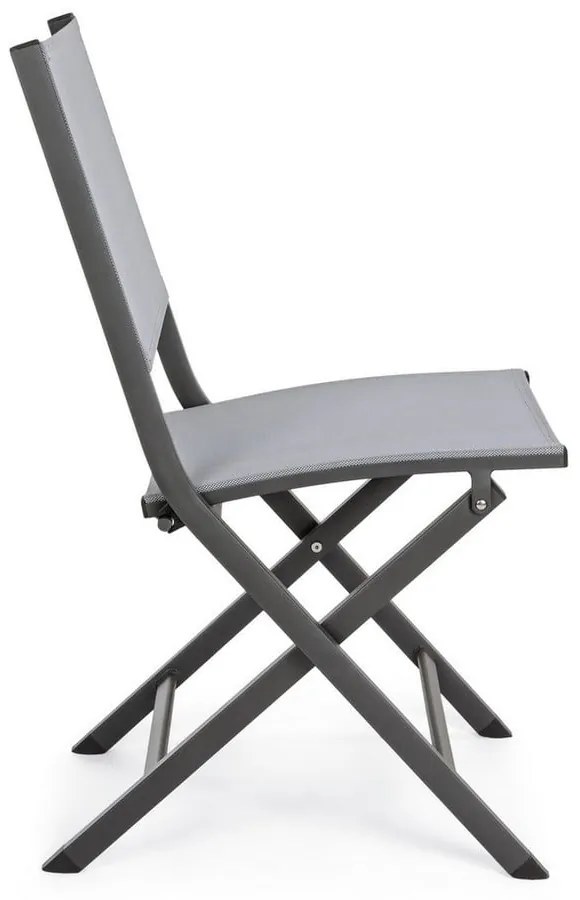 Scaun de grădină gri din metal Elin – Bizzotto