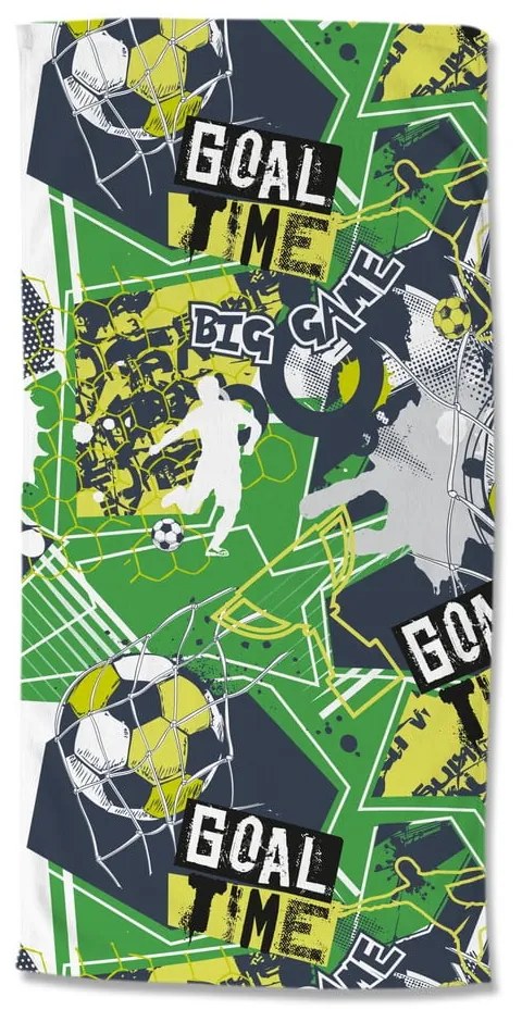Prosop de plajă verde din catifea pentru copii 75x150 cm Goaltime – Good Morning