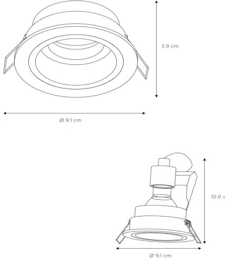 Lucide 22958/01/30 - Lampă încastrată EMBED 1xGU10/50W/230V