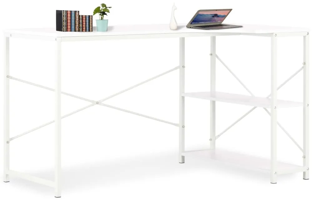 20262 vidaXL Birou de calculator, alb, 120 x 72 x 70 cm