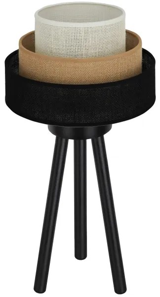 Brilagi - Lampă de masă ASPEN LUNETA 1xE27/15W/230V negru/bej/crem