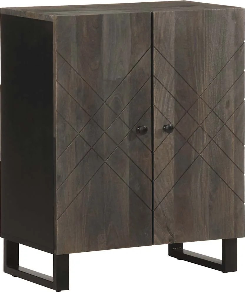 vidaXL Bufetă neagră 60x33x75 cm lemn masiv de mango