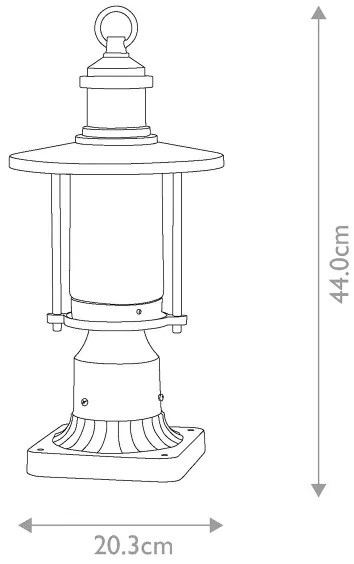 Lampă de exterior Kichler KL-RIVERWOOD3-M RIVERWOOD 1xE27/60W/230V IP44 negru