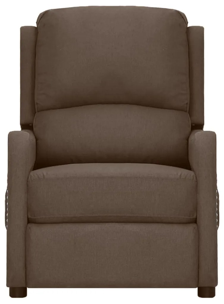 339028 vidaXL Fotoliu rabatabil, gri taupe, material textil