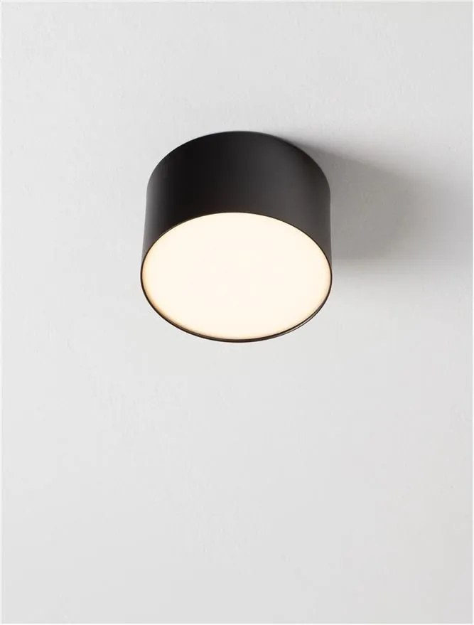 Spot aplicat, Plafoniera LED Luldo negru, 11cm