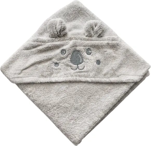 Prosop pentru copii cu gluga KODA 75x75 cm, gri