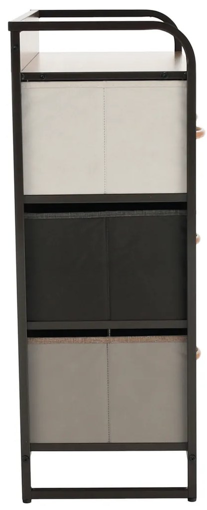 Comodă cu sertare din material textil HAZEL TIP 2,maro, M