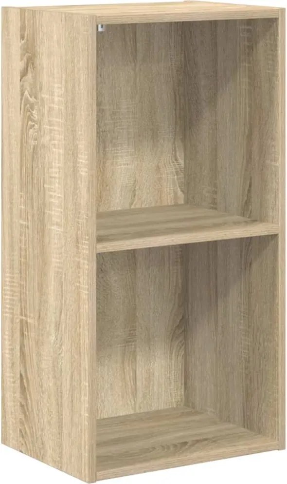 vidaXL Bibliotecă 2 rafturi stejar sonoma 40x30x76,5 cm lemn prelucrat