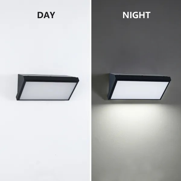 Brilagi-LED Aplică de perete pentru exterior TRIANGLE, reglabilă, 1xE27/6W/230V 2700-6500K IP65, neagră