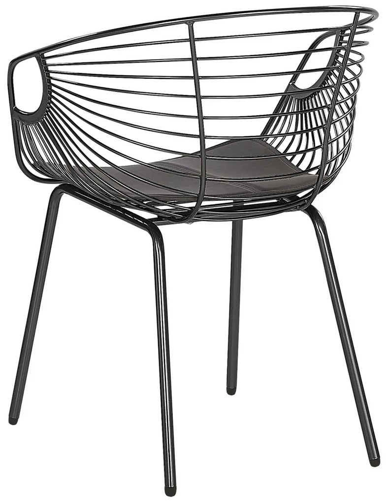 Set 2 buc. scaune de sufragerie HABIR (negru). 1022870