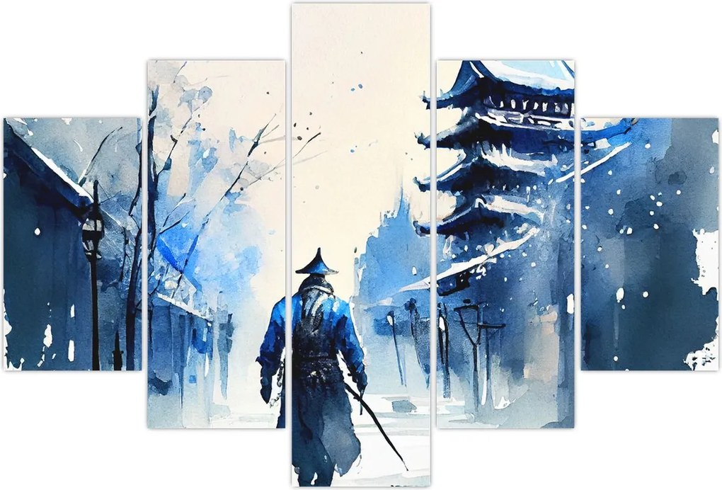 Tablou - Samurai, aquarel (150x105 cm)