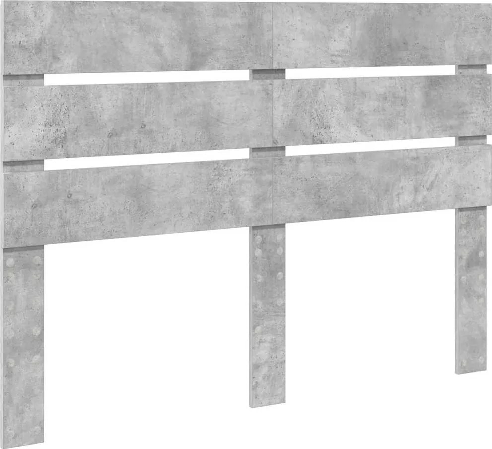 vidaXL Tăblie cap Gri din beton 140 cm Lemn compozit