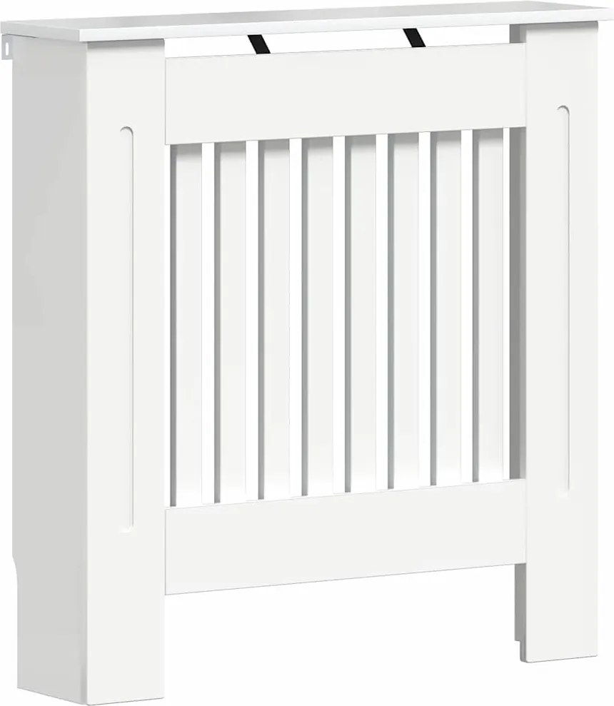 vidaXL Capac pentru radiator Alb lucios 78 x 19 x 81,5 cm