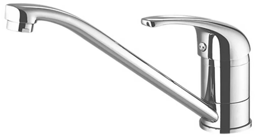 Baterie Bucatarie Sanobi Boema, pipa lunga, Argintiu, cartus ceramic D 40 mm