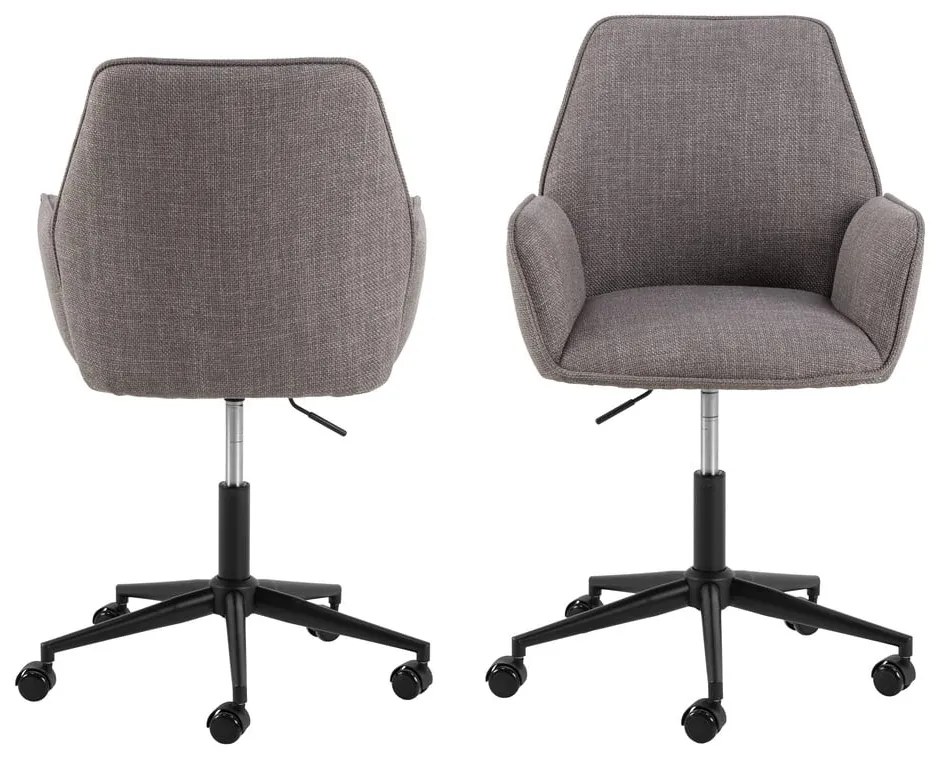Scaun de birou gri Glenda – Actona