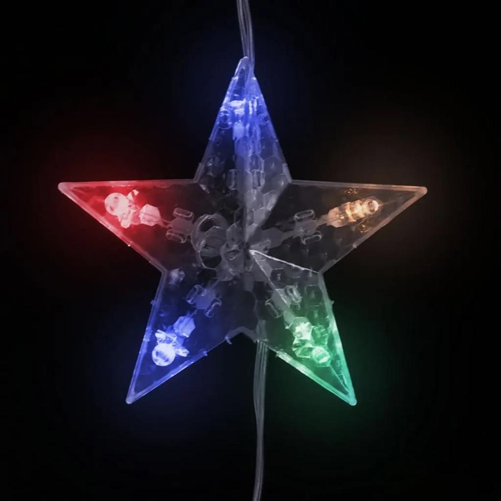 Instalatie lumini tip perdea stele 500 LED multicolor 8 functii 1, Multicolour, 500