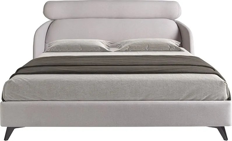 Pat dublu tapitat design LUX Light grey 180x200cm