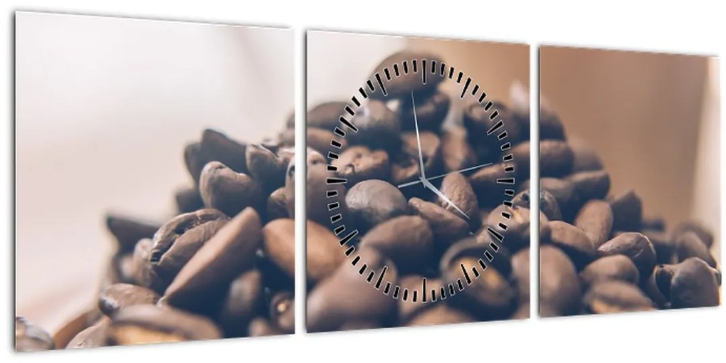 Tabloul cu cafea (cu ceas) (90x30 cm)