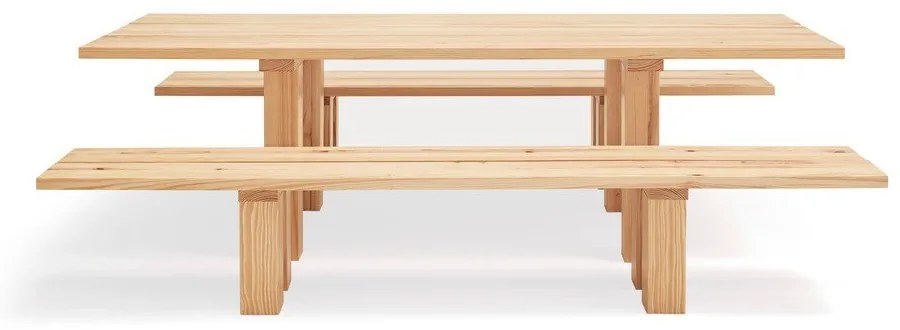 Masă de dining cu blat din lemn de pin 100x260 cm Banda – Teulat