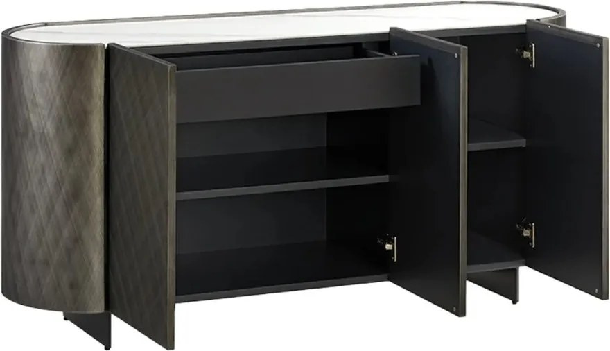 Comoda cu model optic 3D, Ceramica Alba, REFLECTION 150cm A-46501 VC