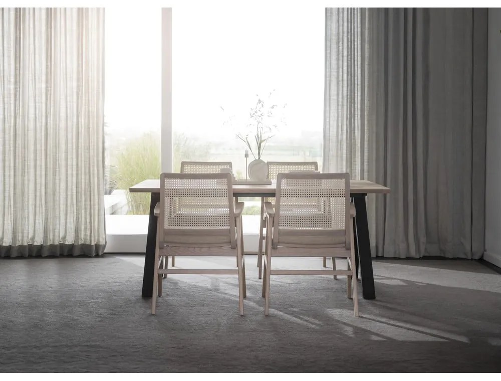 Masă de dining extensibilă cu blat din lemn de stejar 170x100 cm Carradale - Rowico