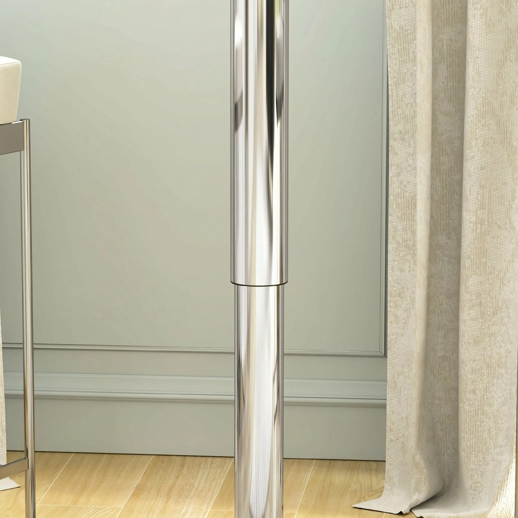 HOMCOM Masă de Bar Rotundă Ø63 cm, Reglabilă pe Înălțime 67-93 cm, cu Structură Metalică și Blat Rotativ 360°, Albă | Aosom Romania