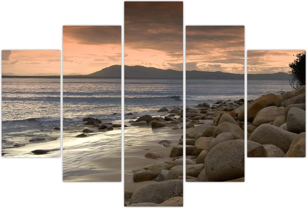 Tablou - Marea și munții (150x105 cm)