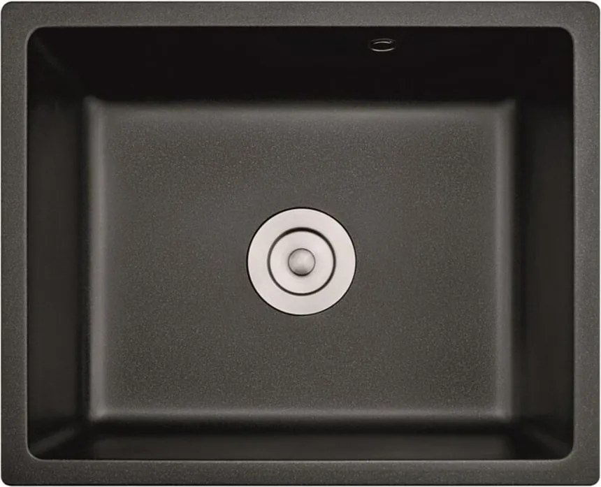 Chiuveta compozit Inter Ceramic finisaj negru granit 55x45 cm fara picurator