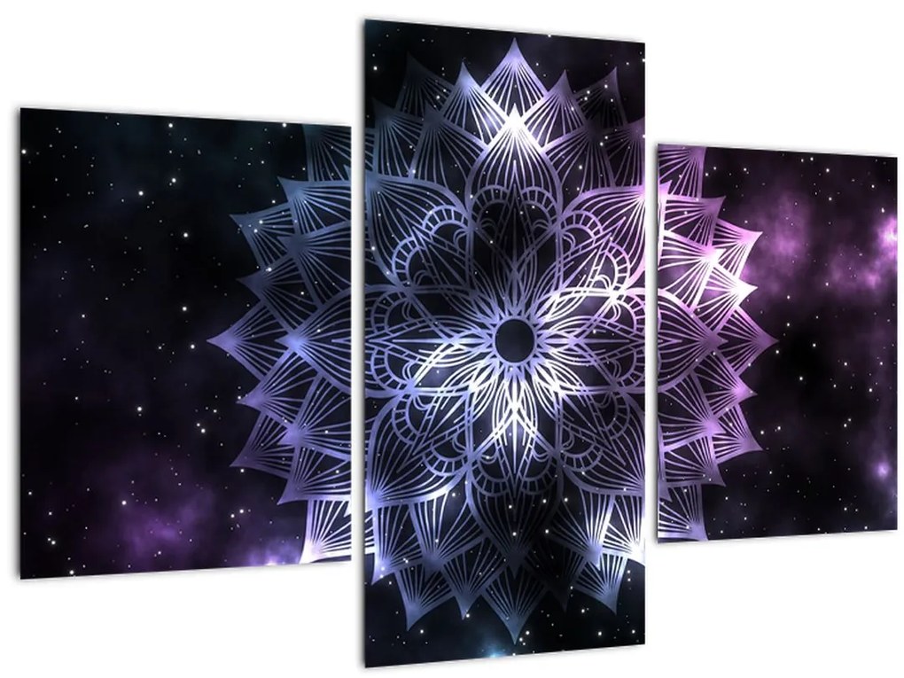 Tablou - Mandala Lotus în spațiu (90x60 cm)