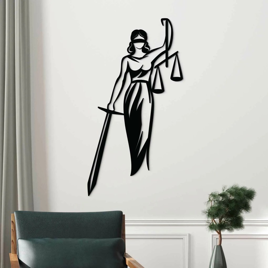 DUBLEZ | Decorațiune din lemn pentru perete - Zeița Dreptății
