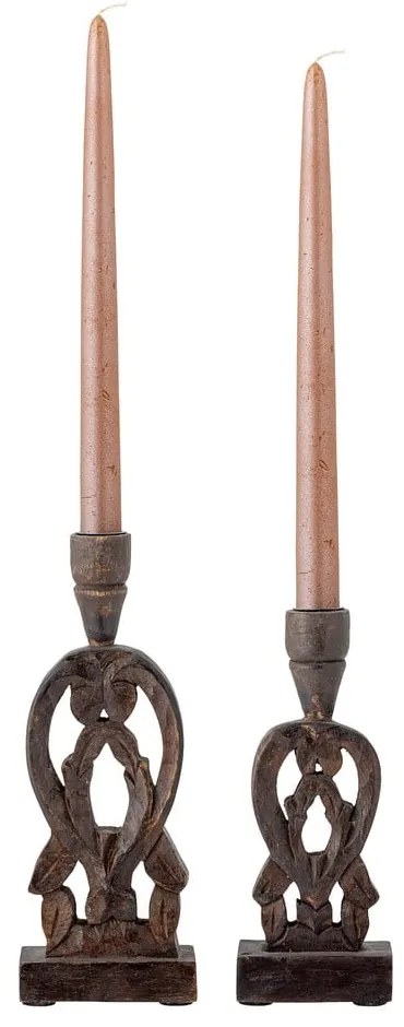 Sfeșnice 2 buc. din lemn Bernie – Bloomingville