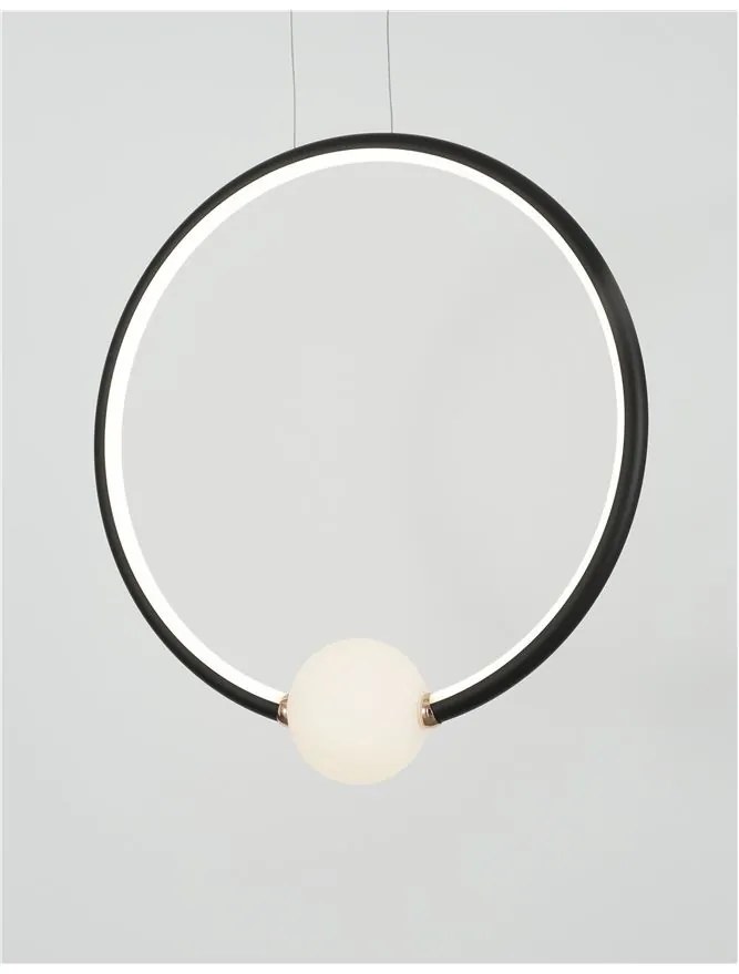 Lustra LED dimabila cu telecomanda design modern Celia negru