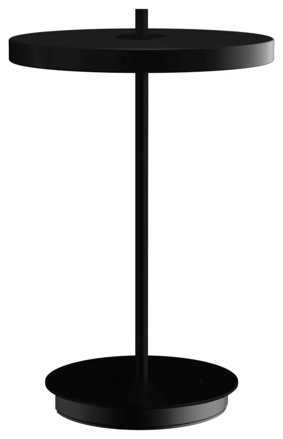 Veioză neagră LED din metal cu abajur din metal (înălțime 31 cm) Asteria Move – UMAGE