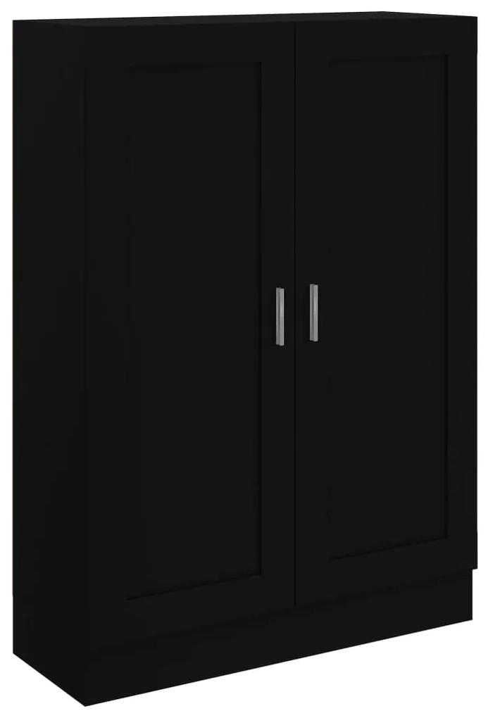 802715 vidaXL Bibliotecă, negru, 82,5 x 30,5 x 115 cm, lemn prelucrat