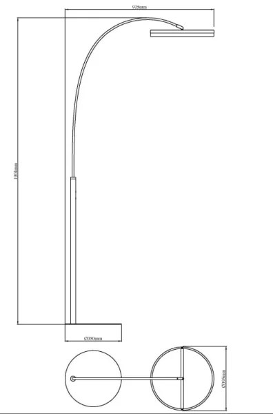 Globo 67179S - Lampadar LED reglabil DELLA cu comandă tactilă, 24W/230V, 3000-6000K