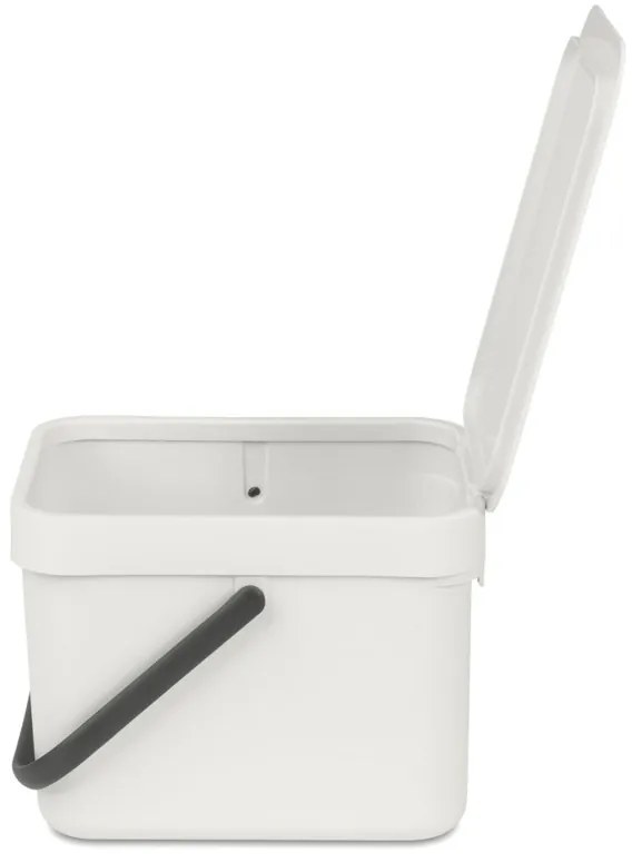 Brabantia Coș de colectare selectivă a deșeurilor Sort&Go 1005514, 6 l, Mâner, Montabil pe perete, Gri deschis