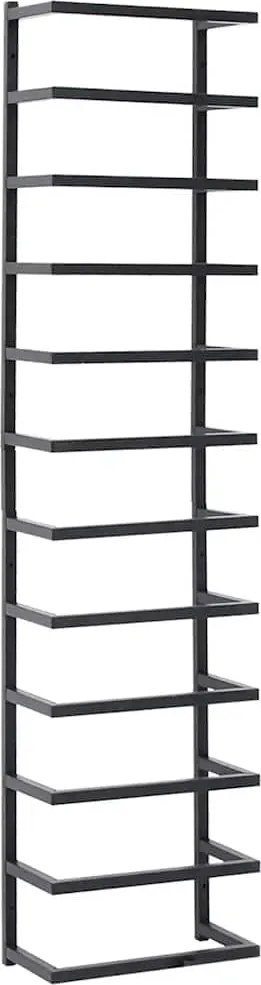 vidaXL Suport de prosoape, negru, 24x12x96 cm, oțel