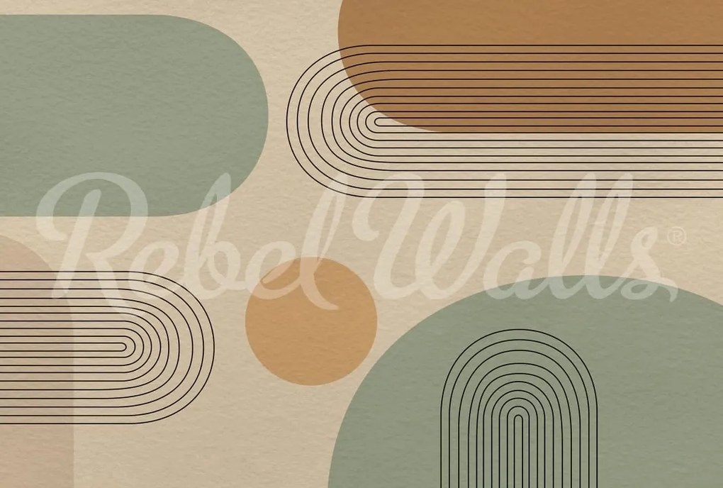 Fototapet, Abstract Arches, Neutral, Rebel Walls