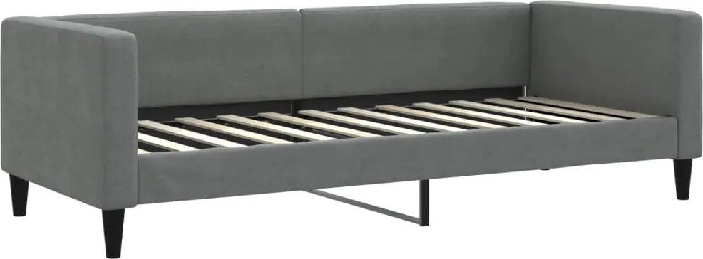 vidaXL Cadru de pat, gri închis, 80x200 cm, textil