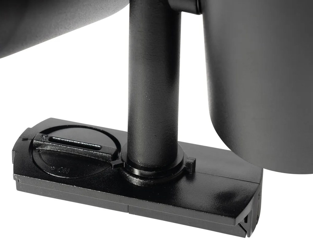 Spot modern cu șină monofazat negru cu 2 lumini - Iconic Scopio