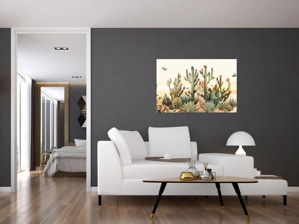 Tablou - Deșert, acvariu (90x60 cm)