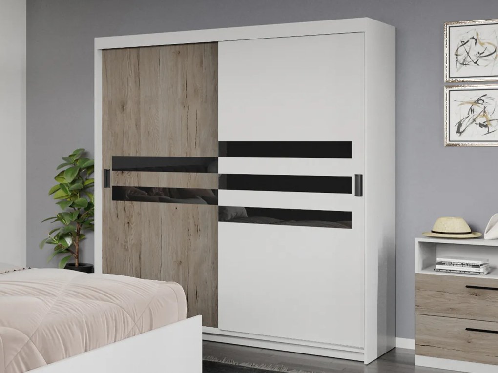 Set mobila dormitor Ruben Alb/San Remo C22