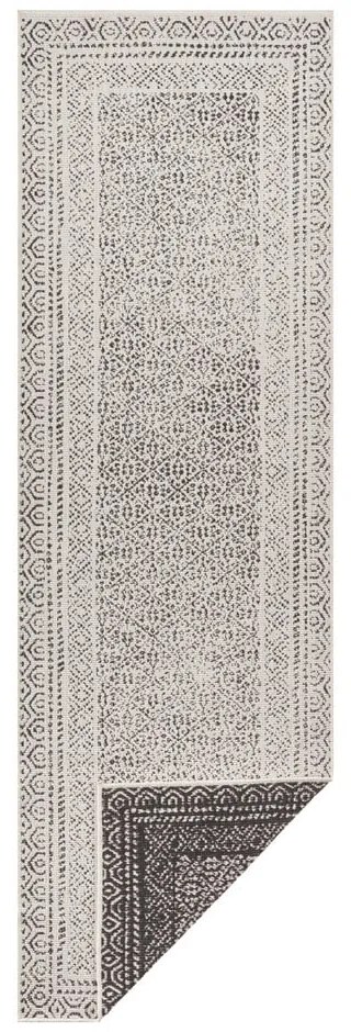 Covor lung pentru exterior Ragami Berlin, 80x250 cm, negru - alb