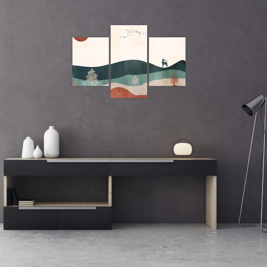 Tablou - Peisaj ilustrat (90x60 cm)