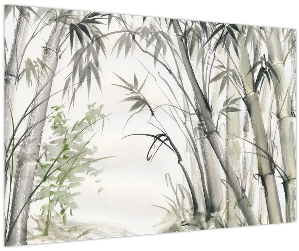 Tablou - Bambuși,desen (90x60 cm)