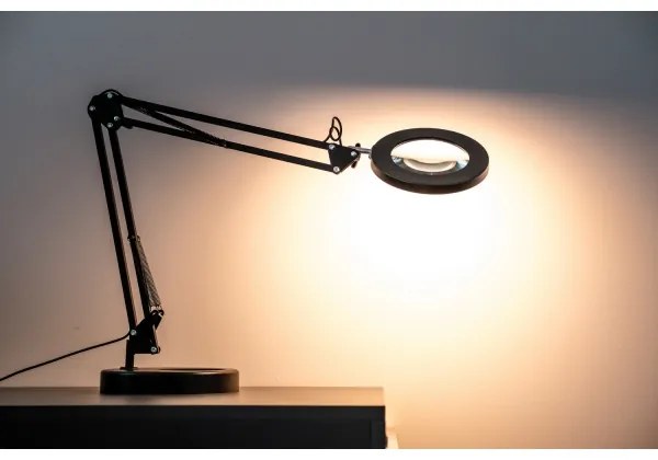 Lampă LED dimabilă de masă cu lupă Brilagi LED/12W/5V 3000/4200/6000K negru