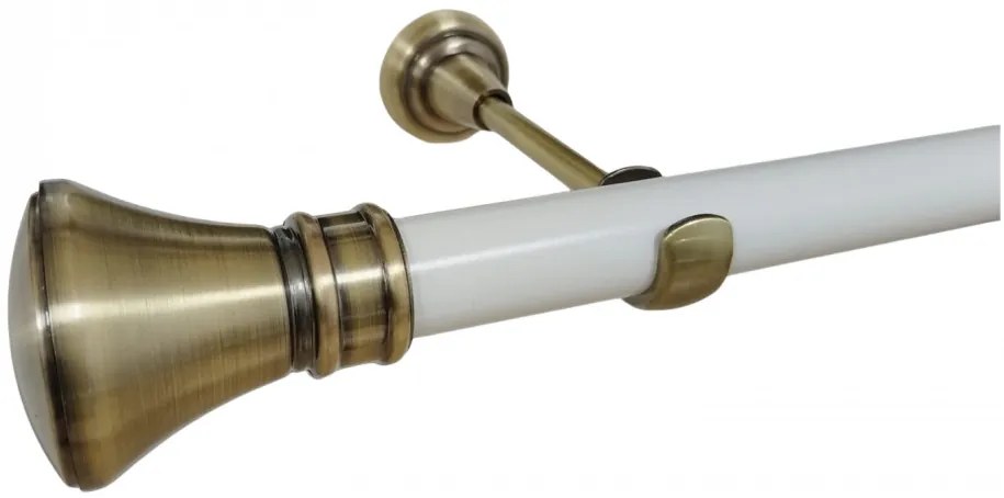 Galerie simpla fara inele LUXOR /25 - alb/aur antic (Alege marime: 320 cm)