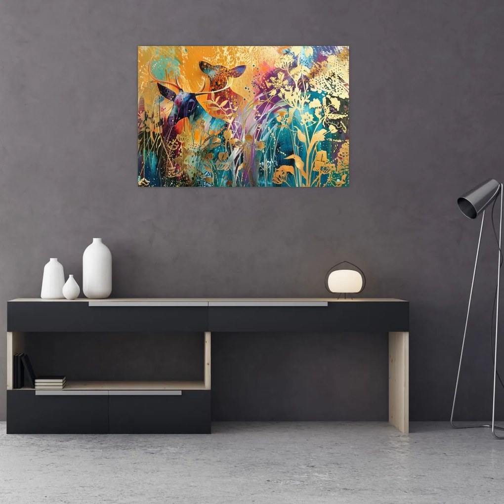 Tablou - Pictura abstractă a naturii (90x60 cm)