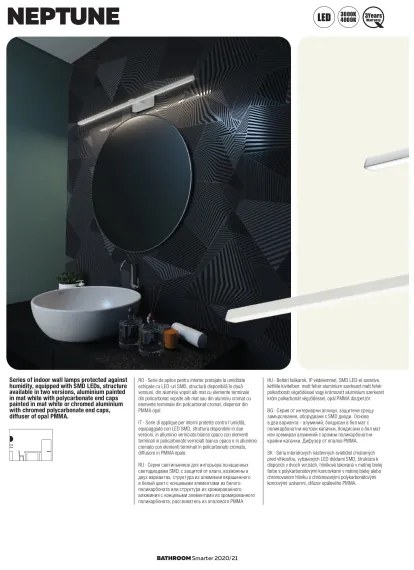 Redo 01-1675 - Iluminat oglindă baie LED NEPTUNE LED/18W/230V IP44